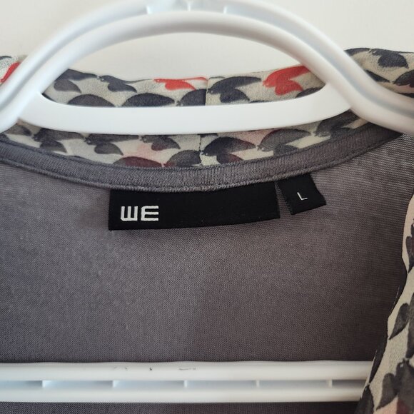 WE Sleeveless Cowl Neck Top with Bird Print (L) - Picture 4 of 7